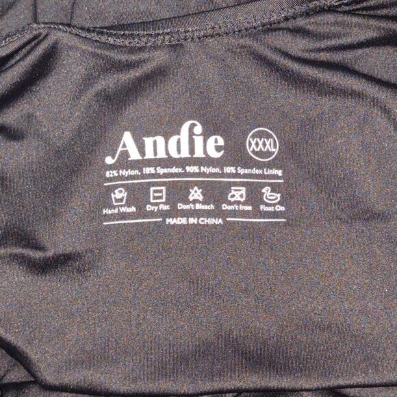 NWT Andie Black One Piece Montauk Swimsuit 19ACMONT XXXL - Picture 4 of 6